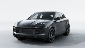 Exterior view of Cayenne Coupe showing the front and left side of the car