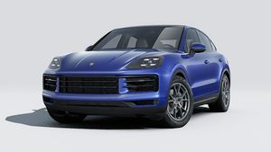 Exterior view of Cayenne Coupe showing the front and left side of the car