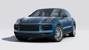 Exterior view of Cayenne Coupe showing the front and left side of the car