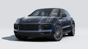 Exterior view of Cayenne Coupe showing the front and left side of the car