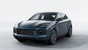 Exterior view of Cayenne Coupe showing the front and left side of the car