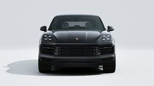 Exterior view of Cayenne E-Hybrid Coupe showing the front of the car