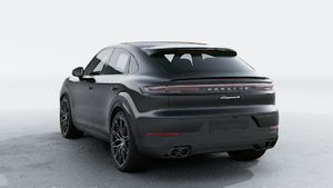Exterior view of Cayenne S Coupe showing the back and left side of the car