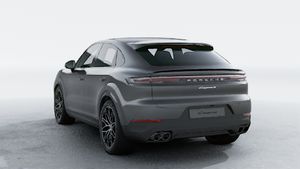 Exterior view of Cayenne S Coupe showing the back and left side of the car