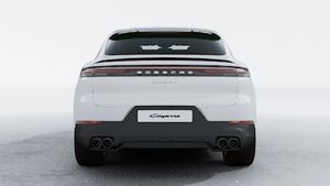 Exterior view of Cayenne S E-Hybrid Coupe showing the rear of the car