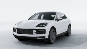 Exterior view of Cayenne S E-Hybrid Coupe showing the front and left side of the car