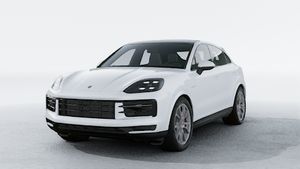 Exterior view of Cayenne S E-Hybrid Coupe showing the front and left side of the car