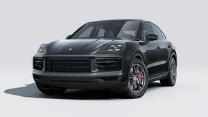 Exterior view of Cayenne S E-Hybrid Coupe showing the front and left side of the car