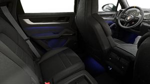 Interior view showing the back seats of Cayenne Turbo GT