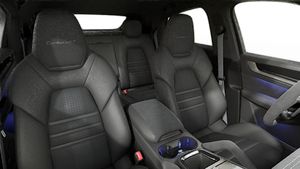 Interior view showing the front seats of Cayenne Turbo GT