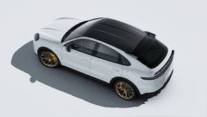 Exterior view of Cayenne Turbo GT seen from above