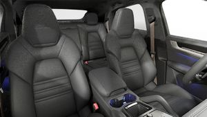 Interior view showing the front seats of Cayenne Turbo E-Hybrid Coupe