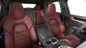 Interior view showing the front seats of Cayenne Turbo E-Hybrid Coupe