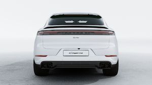 Exterior view of Cayenne Turbo E-Hybrid Coupe showing the rear of the car