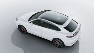 Exterior view of Cayenne Turbo E-Hybrid Coupe seen from above