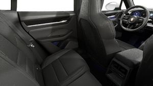 Interior view showing the back seats of Macan Electric