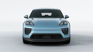 Exterior view of Macan Electric showing the front of the car