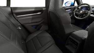 Interior view showing the back seats of Macan 4 Electric