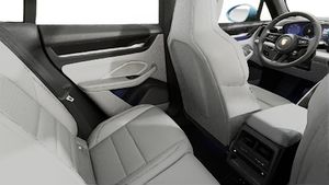 Interior view showing the back seats of Macan 4 Electric
