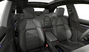 Interior view showing the front seats of Macan 4 Electric