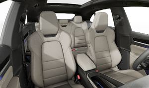 Interior view showing the front seats of Macan 4 Electric