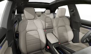 Interior view showing the front seats of Macan 4 Electric