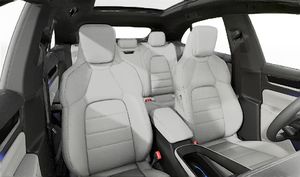 Interior view showing the front seats of Macan 4 Electric