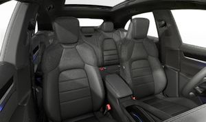 Interior view showing the front seats of Macan 4 Electric