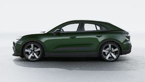 Exterior view of Macan 4 Electric showing the left side of the car
