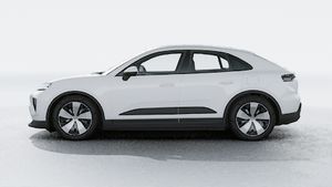 Exterior view of Macan 4 Electric showing the left side of the car