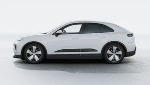 Exterior view of Macan 4 Electric showing the left side of the car