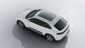 Exterior view of Macan 4 Electric seen from above