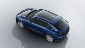 Exterior view of Macan 4 Electric seen from above