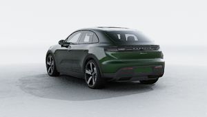 Exterior view of Macan 4 Electric showing the back and left side of the car