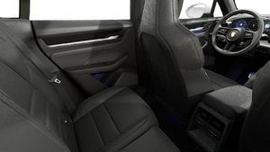 Interior view showing the back seats of Macan 4S Electric