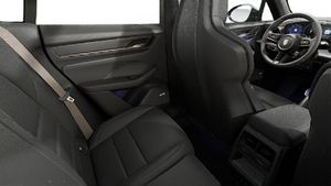Interior view showing the back seats of Macan Turbo Electric