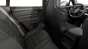 Interior view showing the back seats of Macan Turbo Electric