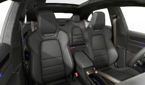 Interior view showing the front seats of Macan Turbo Electric