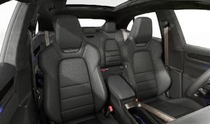 Interior view showing the front seats of Macan Turbo Electric