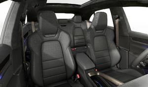 Interior view showing the front seats of Macan Turbo Electric