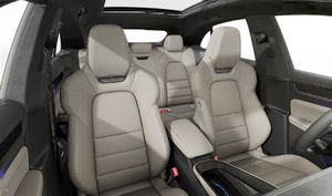 Interior view showing the front seats of Macan Turbo Electric
