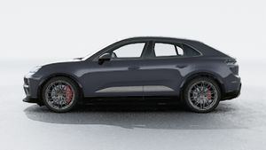 Exterior view of Macan Turbo Electric showing the left side of the car