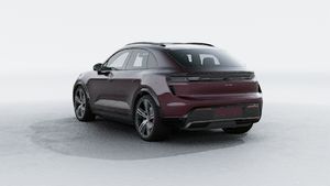 Exterior view of Macan Turbo Electric showing the back and left side of the car