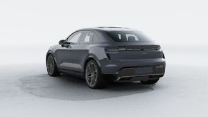 Exterior view of Macan Turbo Electric showing the back and left side of the car
