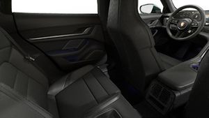 Interior view showing the back seats of Taycan 4S