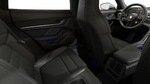 Interior view showing the back seats of Taycan 4S
