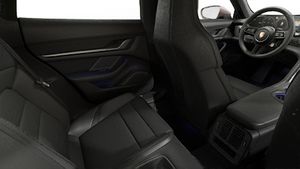 Interior view showing the back seats of Taycan 4S