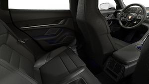 Interior view showing the back seats of Taycan 4S