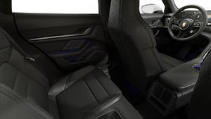 Interior view showing the back seats of Taycan 4S