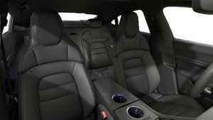 Interior view showing the front seats of Taycan 4S